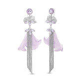Badgley Mischka Adorable Earrings With Fringe And Petals | Women Fashion Jewelry