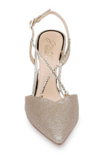 Badgley Mischka Alegria Pointed Toe Stiletto Light Gold | Women Stiletto