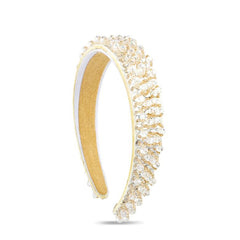 Badgley Mischka Allover Beaded Headband Ivory | Women Hair Accessories