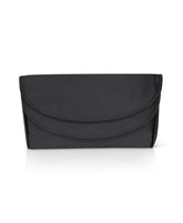 Badgley Mischka Amelia Double Flap Satin Clutch Black | Women Evening Bags