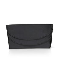 Badgley Mischka Amelia Double Flap Satin Clutch Black | Women Evening Bags