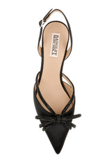 Badgley Mischka Angelina Slingback Kitten Heels Black | Women Best Sellers