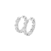 Badgley Mischka Baguette Diamond Hoop Earrings | Women Diamonds