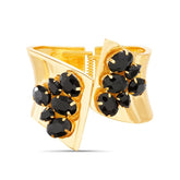 Badgley Mischka Black Stone Statement Hinge Bangle | Women Fashion Jewelry