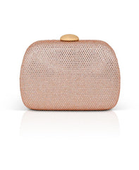 Badgley Mischka Blossom Crystal Minaudière Neon Pink | Women Evening Bags