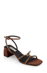 Badgley Mischka Brisa Low Block Heeled Sandal Black | Women Block Heels
