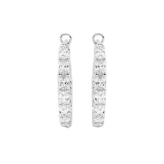 Badgley Mischka Circular-Cut Diamond Hoop Earrings | Women Diamonds