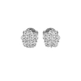 Badgley Mischka Cluster Diamond Stud Earrings | Women Diamonds