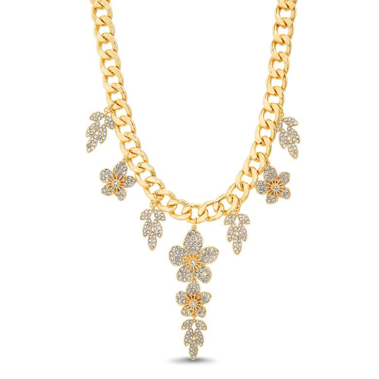 Badgley Mischka Dazzling Floral Statement Necklace | Women Fashion Jewelry