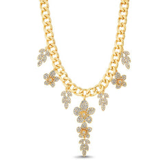 Badgley Mischka Dazzling Floral Statement Necklace | Women Fashion Jewelry