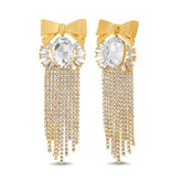 Badgley Mischka Delightful Bow Chandelier Earrings With Fringe | Women Fashion Jewelry