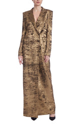 Badgley Mischka Double Breasted Coat Dress Gown Copper | Women Gowns