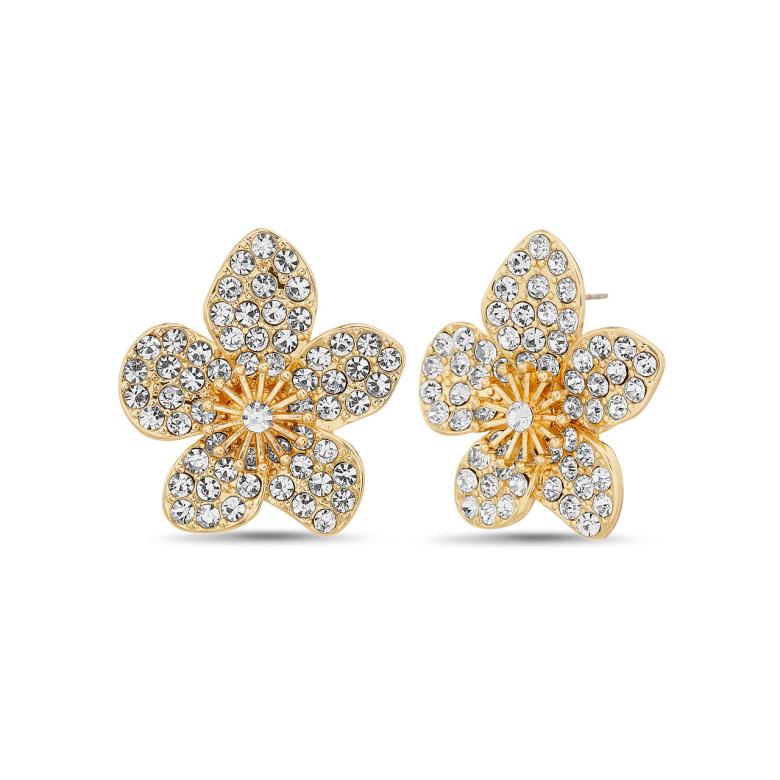 Badgley Mischka Dreamy Pavé Flower Stud Earrings | Women Fashion Jewelry