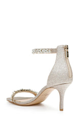 Badgley Mischka Dustyn Ankle Strap Sandal Champagne | Women Best Sellers