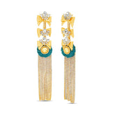 Badgley Mischka Endearing Bow Fringe Earrings With Raffia Accents | Women Fashion Jewelry