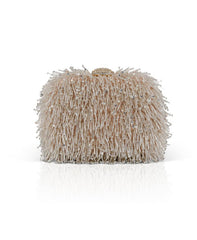 Badgley Mischka Estelle Fully Beaded Fringe Minaudiere Champagne | Women Evening Bags