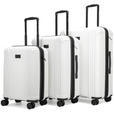 Badgley Mischka Evalyn 3 Piece Expandable Luggage Set White | Women Travel
