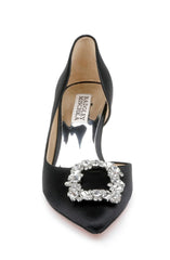 Badgley Mischka Fabia II Kitten Heels With Crystal Buckle Black | Women Kitten Heel