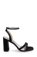 Badgley Mischka Feisty II Pearl Block Heel Black | Women Block Heels