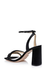 Badgley Mischka Feisty II Pearl Block Heel Black | Women Block Heels