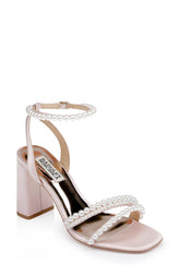Badgley Mischka Feisty Pearl Block Heel Sakura Pink | Women Best Sellers