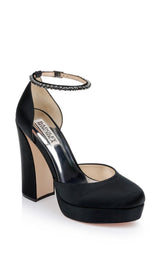 Badgley Mischka Felixa Platform With Gemstone Ankle Strap Black | Women Best Sellers