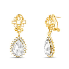 Badgley Mischka Filigree Crystal Stone Teardrop Earrings | Women Fashion Jewelry