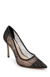 Badgley Mischka Gia Lace Pump Black | Women Best Sellers