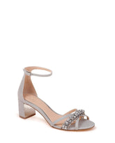 Badgley Mischka Giona Embellished Evening Shoe From Jewel Light Gold | Women Block Heels