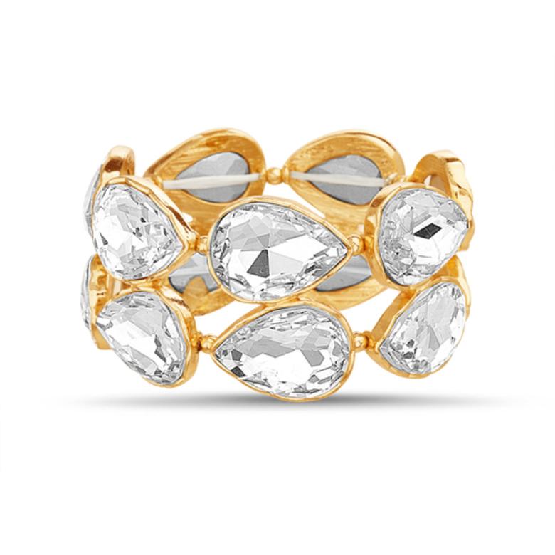 Badgley Mischka Gold Teardrop Stone Stretch Bracelet | Women Fashion Jewelry