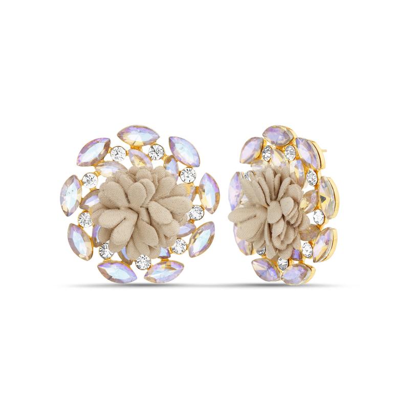 Badgley Mischka Golden Floral Earrings | Women Fashion Jewelry