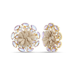 Badgley Mischka Golden Floral Earrings | Women Fashion Jewelry