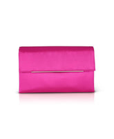 Badgley Mischka Harper Satin Envelope Clutch With Bar Hot Pink | Women Evening Bags