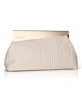 Badgley Mischka Haven Textural Satin Asymmetric Frame Champagne | Women Evening Bags