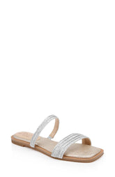 Badgley Mischka Helena Flat Summer Sandal Gold | Women Flats