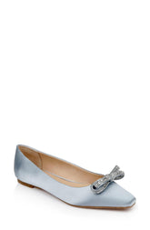 Badgley Mischka Hesther Ballerina Flats With Rhinestone Bow Black | Women Flats