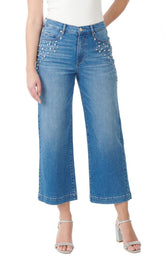 Badgley Mischka High Rise Wide Leg Jeans Gardner Wash | Women Day