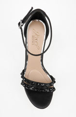 Badgley Mischka Hustle Platform With Gemstone-Studded Straps Black | Women Platform
