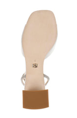 Badgley Mischka Infinity Satin Block Heels With Ankle Strap Black | Women Best Sellers