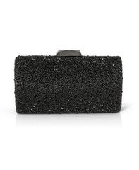 Badgley Mischka Kaylee Crystal Minaudiere Black | Women Evening Bags