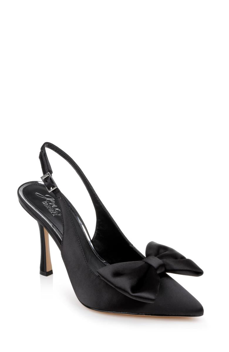 Badgley Mischka Kourtnay Stiletto Slingback With Large Bow Black | Women Stiletto