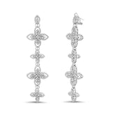Badgley Mischka Linear Flower Drop Earring | Women Fashion Jewelry