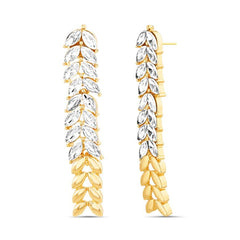 Badgley Mischka Linear Leaf Drop Earrings | Women Fashion Jewelry