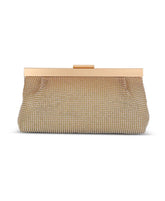 Badgley Mischka Liv Ombre Crystal Pouch Clutch Gold | Women Evening Bags