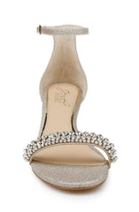 Badgley Mischka Lora Low Wedge Sandals Champagne | Women Wedge