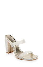 Badgley Mischka Lucero Block Heel Slide Clear | Women Block Heels
