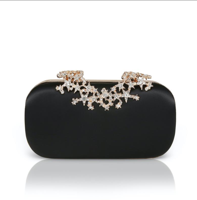 Badgley Mischka Lyra Starburst Clasp Satin Minaudiere Hot Pink | Women Evening Bags