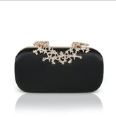 Badgley Mischka Lyra Starburst Clasp Satin Minaudiere Hot Pink | Women Evening Bags