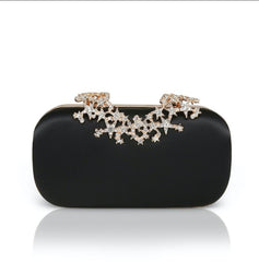 Badgley Mischka Lyra Starburst Clasp Satin Minaudiere Hot Pink | Women Evening Bags