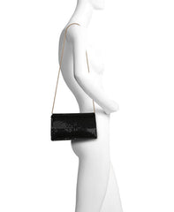 Badgley Mischka Maria Allover Crystal Envelope Clutch Black | Women Evening Bags